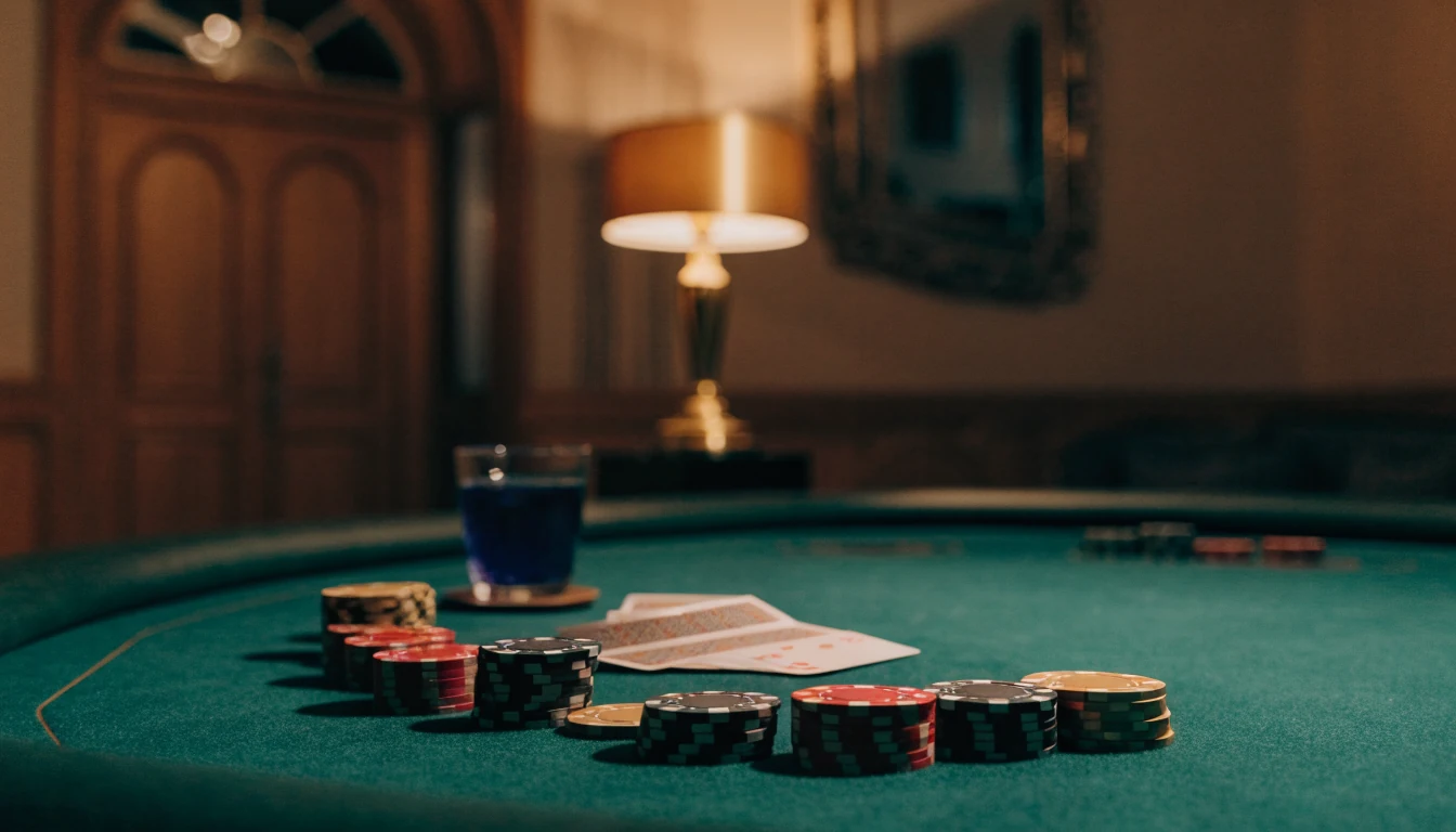 Baccarat-pöytä kasinopeleille koreilla ja korteilla